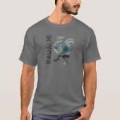 Kauai Chicken Rooster Hawaii Surf Wave Design T-Shirt (Vorderseite)