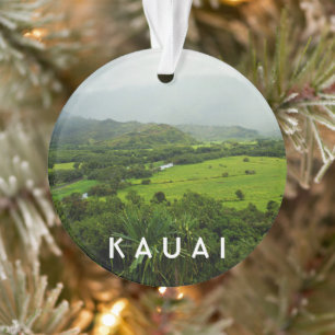 Kauai, Foto Hawaii-Landschaft2 u. Text Ornament