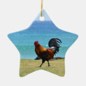 Kauai-Hahn Keramikornament (Vorne)