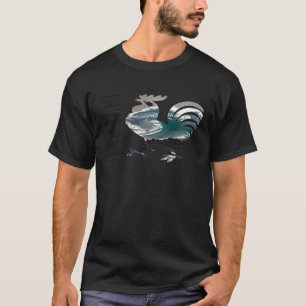 Kauai-Hähnchen-Hahn-Hawaii-Surf-Welle-Design Prem T-Shirt