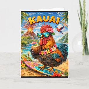 Kauai-Hähnchen-Hahn-Kaffee-Kokosnuss in Hawaii Karte