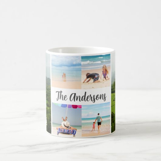 Kauai, Hawaii 4 Foto Familienname & Jahr Kaffeetasse (Mittel)