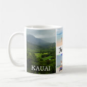 Kauai, Hawaii 4 Foto Familienname & Jahr Kaffeetasse (Links)