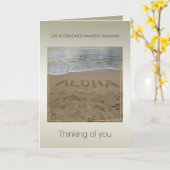 Kauai Hawaii Aloha Beach Beautiful Moments Karte (Gelbe Blume)