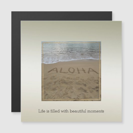 Kauai Hawaii Aloha Beach Beautiful Moments Magnetkarte (Vorne/Hinten)