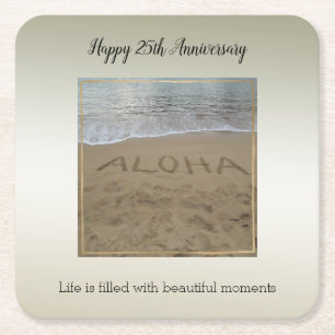 Kauai Hawaii Aloha Strand Schöne Momente         Rechteckiger Pappuntersetzer