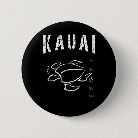 Kauai Hawaii Andenken Button (Vorderseite)