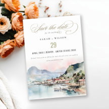 Kauai Hawaii Aquarell-Landschaft-Hochzeit
