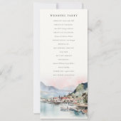 Kauai Hawaii Aquarell-Landschaft-Hochzeitsprogramm Einladung (Rückseite)