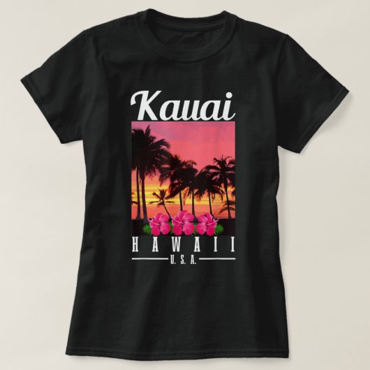 Kauai, Hawaii Beach Design Tribal Turtle Gift T-Shirt (Design vorne)