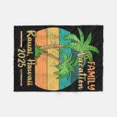 Kauai Hawaii Beach Family Vacation 2025 Summer  Fleecedecke (Vorderseite (Horizontal))