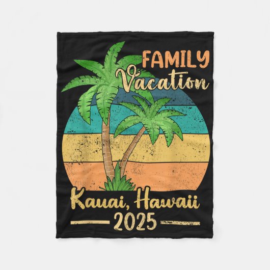 Kauai Hawaii Beach Family Vacation 2025 Summer  Fleecedecke (Vorderseite)