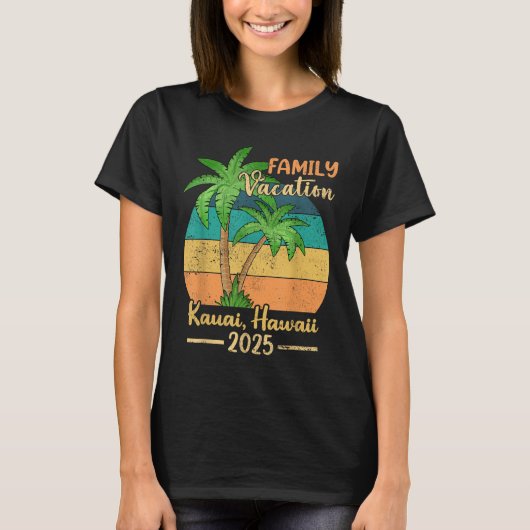Kauai Hawaii Beach Family Vacation 2025 Summer  T-Shirt (Vorderseite)