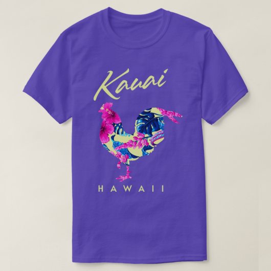 Kauai Hawaii Blume Hibiskus Chicken Lover Souveni T-Shirt (Design vorne)