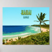 Kauai Hawaii Coast Beach Vintag