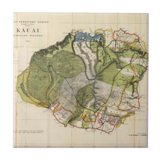 Kauai, Hawaii Fliese (Vorderseite)