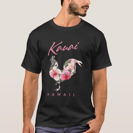 Kauai Hawaii Flower Hibiscus Chicken T-Shirt (Vorderseite)