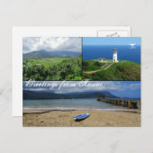 Kauai, Hawaii, Hanalei Bay, Kilauea Lighthouse Postkarte (Vorne/Hinten)