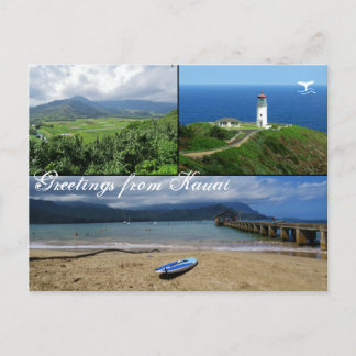 Kauai, Hawaii, Hanalei Bay, Kilauea Lighthouse Postkarte