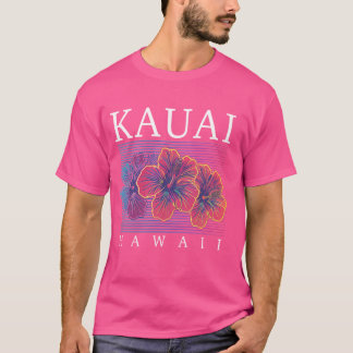 Kauai Hawaii Hawaii Hibiskus Blume Surfer Souv T-Shirt