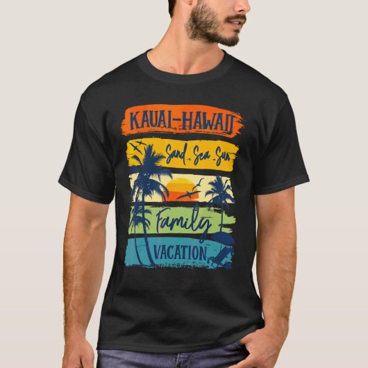 Kauai Hawaii Hawaiian Vacation 2022 Matching Fami T-Shirt (Vorderseite)
