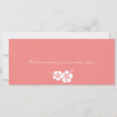 Kauai Hawaii Hibiskus Boarding Pass Wedding Einladung (Rückseite)