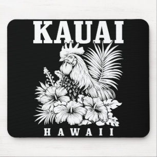 Kauai Hawaii Huhn Hawaiian Hibiskus Blumen Vin Mousepad