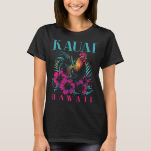 Kauai Hawaii Huhn Hawaiian Hibiskus Blumen Vin T-Shirt