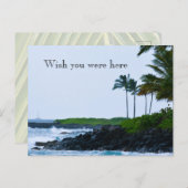Kauai Hawaii Koloa Ocean Palm Trees Postkarte (Vorne/Hinten)