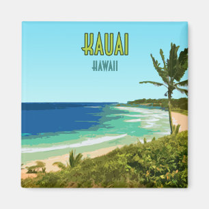Kauai Hawaii Küste Strand Vintage Magnet