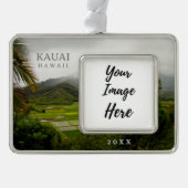 Kauai Hawaii Landscape Photography w/ Year Rahmen-Ornament Silber (Vorderseite)
