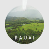 Kauai, Hawaii Landschaft 2 Foto & Text Ornament (Vorderseite)