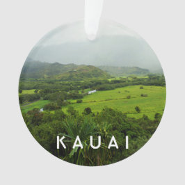 Kauai, Hawaii Landschaft 2 Foto & Text Ornament