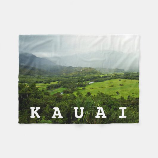 Kauai, Hawaii Landschaft Szene / Custom Text Fleecedecke (Vorderseite (Horizontal))