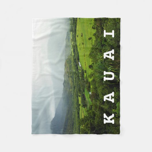 Kauai, Hawaii Landschaft Szene / Custom Text Fleecedecke (Vorderseite)