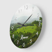 Kauai, Hawaii Landschaftsszene Runde Wanduhr (Winkel)