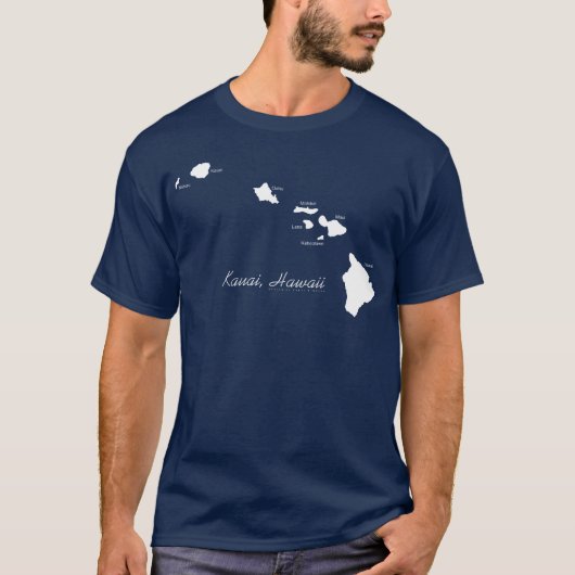 Kauai Hawaii mit hawaiianischen Inseln T-Shirt (Vorderseite)