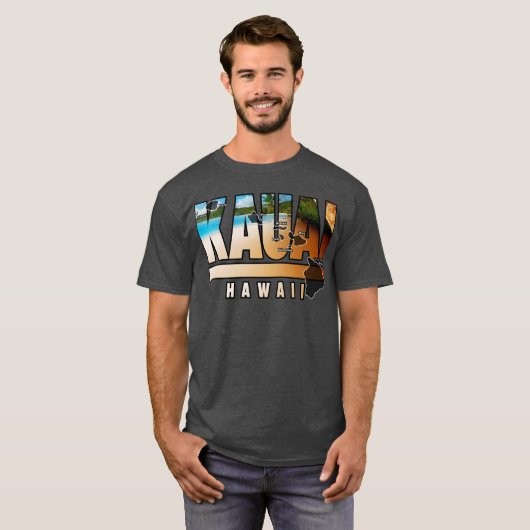 Kauai Hawaii mit hawaiianischen Inseln T-Shirt (Vorne ganz)