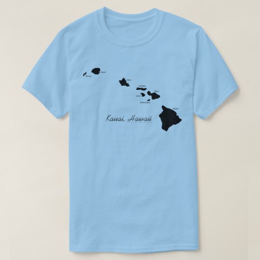 Kauai Hawaii mit hawaiianischen Inseln T-Shirt (Design vorne)