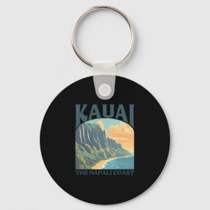 Kauai Hawaii Na Pali Küste Vintage Strand Schlüsselanhänger