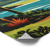 Kauai Hawaii Nostalgic Vintag Poster (Ecke)