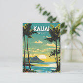 Kauai Hawaii Nostalgic Vintag Postkarte (Stehend Vorderseite)