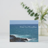 Kauai Hawaii Ocean Spouting Horn Postkarte (Stehend Vorderseite)