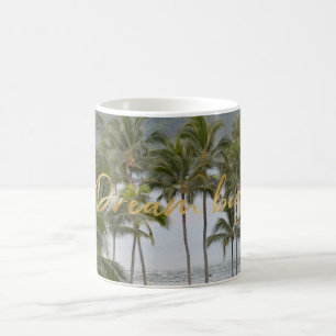 Kauai Hawaii Palm Trees Beach Gold Dream Kaffeetasse