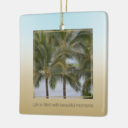 Kauai Hawaii Palm Trees Beautiful Moments Keramikornament (Links)