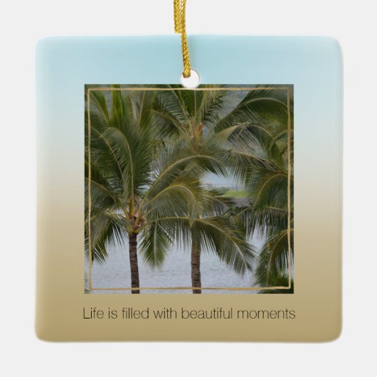 Kauai Hawaii Palm Trees Beautiful Moments Keramikornament (Vorderseite)