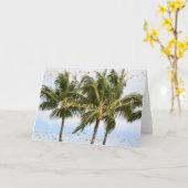 Kauai Hawaii Palm Trees Gold Dream Karte (Gelbe Blume)