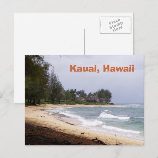 Kauai, Hawaii Postkarte (Vorne/Hinten)