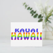 Kauai Hawaii Regenbogenworte Postkarte (Stehend Vorderseite)