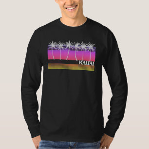 Kauai Hawaii Retro Style Vintag Beach Surf Sunset T-Shirt